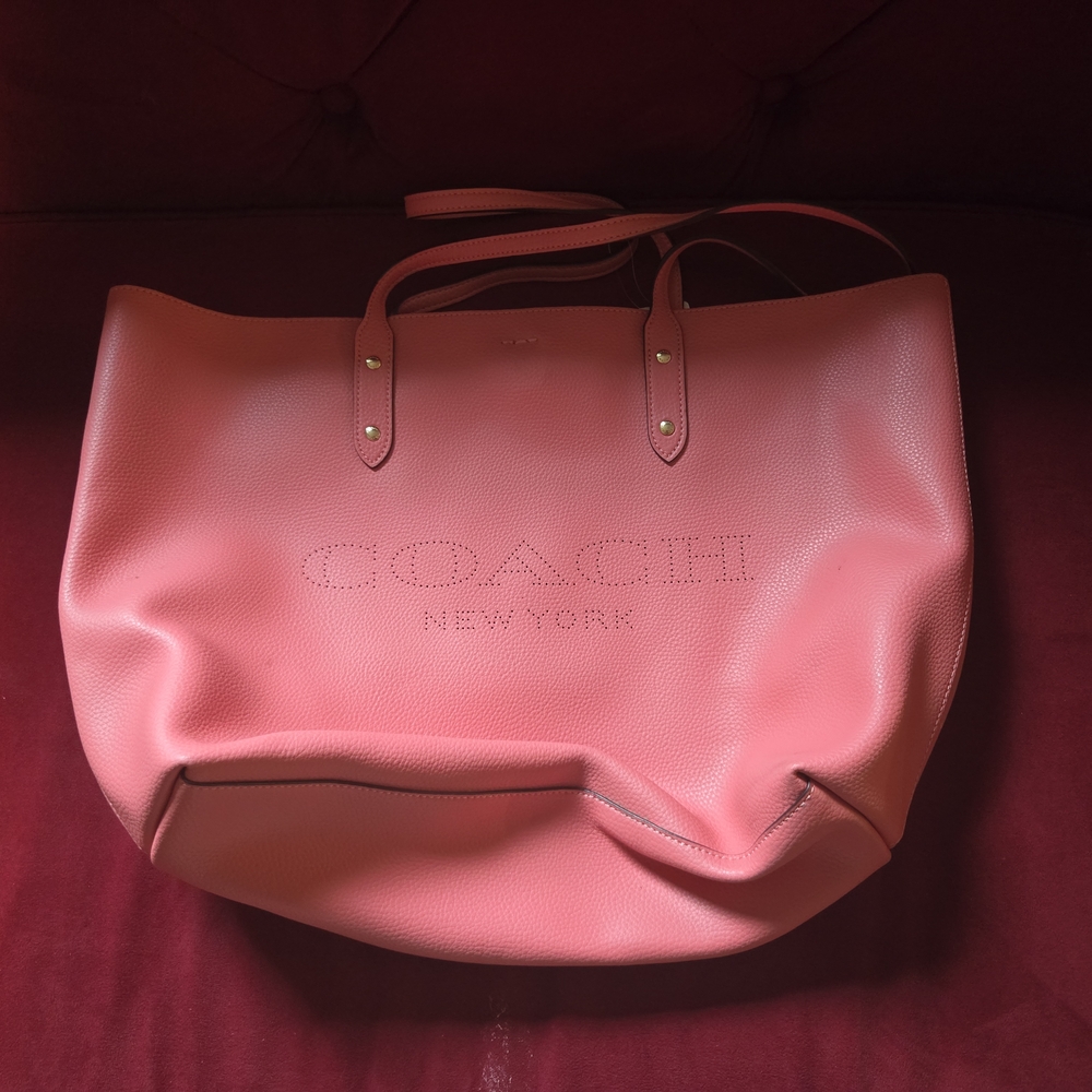 Coach Pink Elegant Leather Tote